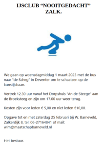 Schaatsen op de ijsbaan @ met de bus naar Deventer