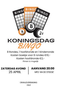 koningsdag bingo 2026 @ Dorpshuis "An de Steege"